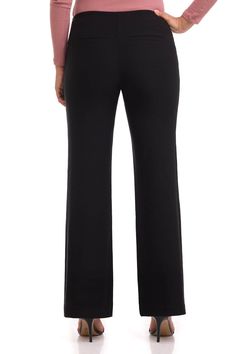 We get it – you’re a hard-working gal with a jazzy style. These mid-rise pants are trendy and polished, making them the perfect pants for office attire or even if you’re just out and about. Topstitch accents and metal button accents add eye-catching details that will make any ensemble come together effortlessly. And to top it all off, these pants are USDA certified as bio-based and made with sustainable wood. Who knew wood could be just as versatile as you? Mid-rise style. Fitted at waist. Wide Stretch Wide Leg Work Pants For Business Casual, Stretch Full-length Pants For Office Wear, Stretch Full Length Pants For Office, Chic Full Length Bottoms For Office Wear, Formal Elastane Bottoms, Elastane Long Pants For Office, Versatile Stretch Formal Pants, Sleek Wide Leg Bottoms For Office, Sleek Straight Leg Bottoms For Office