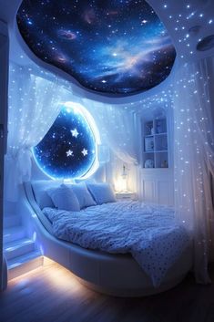 29 Artistic White Fantasy Bedroom Inspirations with Wall Murals