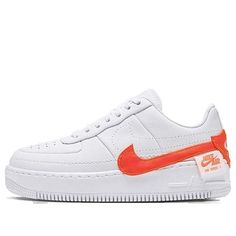 (WMNS) Nike Air Force 1 Low Jester XX 'White Orange' CN0139-100 Nike Air Force 1 White With Boost Midsole, Nike Air Force 1 With Boost Midsole In White, Modern White Nike Air Force 1 With Round Toe, Modern White Nike Air Force 1 In Leather, Modern White Nike Air Force 1, Modern White Leather Nike Air Force 1, Modern White Low-top Nike Air Force 1, Modern White Nike Air Force 1 For Streetwear, White Nike Air Force 1 Modern Streetwear