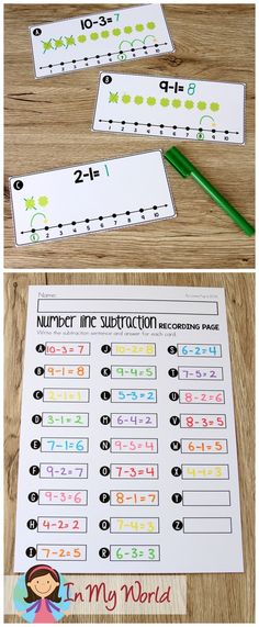 two pictures of numbers that are on the same sheet and one is in front of them