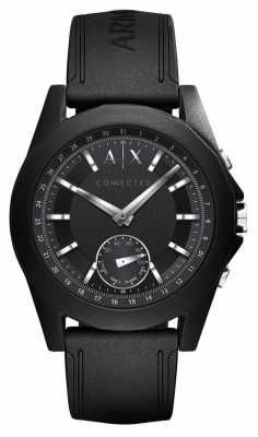 Armani Exchange CONNECTED Smart Watch Black Silicone Strap AXT1001 Armani Watches, Skeleton Watches, Armani Exchange Men, Buy Watches, Analog Watch, Dive Watches, Sporty Look, Sport Watches