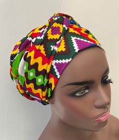 Our beautiful Headwraps are made out of 100% cotton. RB Headwraps can be tied in many different styles . RB Kente Adinkra Symbol Headwraps can also be worn as a scarf. Great for parties, everyday wears and also bad hair days . Our fabrics are soft gentle on skin . Headwrap size : 70 inches x 22.5 inches (177.8 cm x 57.15 cm) Multicolor Cotton Bandana For Beach, Traditional Adjustable Multicolor Headwrap, Adjustable Multicolor Traditional Headwrap, Traditional Multicolor Headwrap With Matching Headband, Multicolor Cotton Headscarf, Traditional Adjustable Multicolor Turban, Bohemian Cotton Turban One Size, Bohemian Cotton Turban, Bohemian Cotton Headwrap, One Size Fits Most