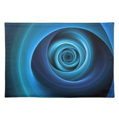 an abstract blue design placemat