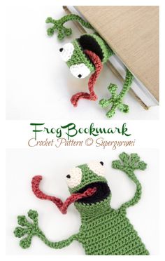 crochet pattern for frog bookmark