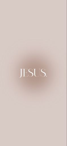 the word jesus is shown in white on a beige background with an image of a cross