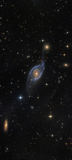 an image of a spiral galaxy in the sky