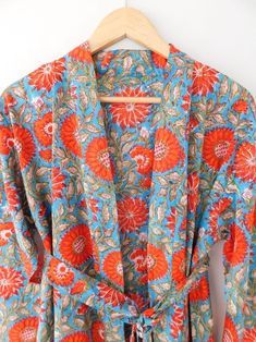 Kimono Cotton Kimono Bathrobe Block Print Robe Nightwear Dressing Gown Beach Bikini Summer Women Kimono Shower Robe Boho Kimono Sofa Cotton - Etsy Cotton V-neck Kimono For Loungewear, Summer Home Sleepwear With Kimono Sleeves, Summer Sleepwear With Kimono Sleeves For Home, Printed Sleepwear With Kimono Sleeves For Loungewear, Summer Sleepwear Kimono With Prints, Summer Sleepwear With Kimono Sleeves For Lounging, Summer Lounging Sleepwear With Kimono Sleeves, Long Sleeve Summer Robe For Home, Summer Long Sleeve Home Robe