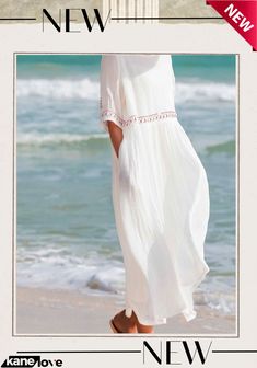 Cotton and Linen Embroidered Loose Dress Casual Summer Maxi Dress With Embroidered Hem, Casual Floral Embroidered Maxi Dress For Beach, Spring Embroidered Beachwear Maxi Dress, Embroidered Long Sleeve Dress For Summer Beach, Long Sleeve Embroidered Summer Beach Dress, Floral Embroidered Dress For Beach, Summer Embroidered Beach Dress, Casual Maxi Dress With Embroidered Hem, Elegant Summer Tunic Embroidered Dress