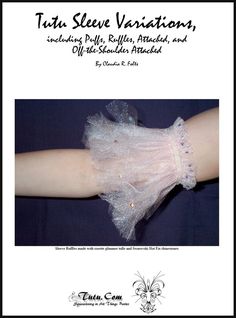 an advertisement for the tutu - sleeve veriaisons, including gloves and lace