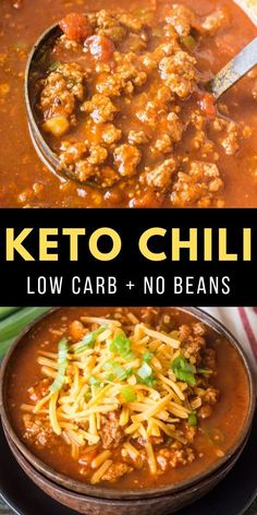 keto chili with low carb and no beans