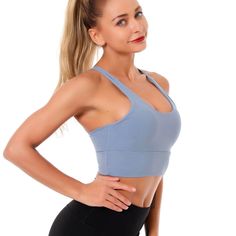 The EMES SHOP sports bra is detailed with a scoop neckline. Features double racerback straps that crossover the open back. This lightweight. breathable. quick-drying sports bra is perfect for your next gym session or yoga class.MATERIAL:85% Nylon 15% SpandexMEASUREMENTS:Small : 4-6 Waist: 25-26.5 in Chest: 33-34.5 in Medium : 6-8 Waist: 26.5-28 in Chest: 34.5-36 in Large : 8-10 Waist: 28-29.5 in Chest: 36-37.5 in X-Large : 10-12 Waist: 29.5-31 in Chest: 37.5-39 in Eatonton Georgia, Racerback Sports Bra, Yoga Class, Yoga Fitness, Scoop Neckline, Crossover, Open Back, Sports Bra, Active Wear