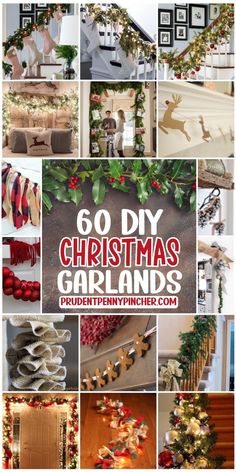 DIY Christmas garland ideas, featuring farmhouse and rustic styles, perfect for decorating staircases, mantles, and front doors to create a festive winter wonderland on a budget. Diy Christmas Garland Ideas, Diy Christmas Garlands, Staircase Christmas, Diy Christmas Tree Garland, Christmas Garland Ideas, Christmas Mantel Garland, Diy Christmas Decorations Dollar Store, Baseball Painting, Making Wreaths