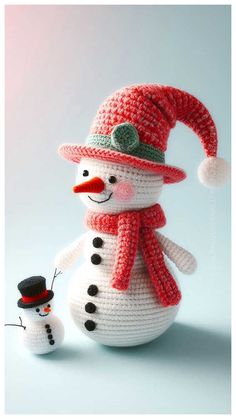 Amigurumi Snowman Free Crochet Pattern - Free Amigurumi Free Snowman Crochet Patterns, Crochet Snowman Free Pattern, Christmas Stockings Diy, Crochet Xmas, Crochet Dolls Free Patterns