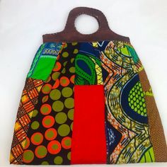 Hand Crafted Colorful Ankara Kitenge Patchwork Print Cotton Tote Bag One Size : 12” Across At Top, 17” Across At Bottom 16” Tall Double Thin Leather Handles Single Snap Closure Padded And Fully Lined With Interior Slip Pocket Clean And Unused Colorful, Vibrant, Patchwork, Prints, Cotton, Ethnic, Tribal, Global, Artisan, Handcrafted Excellent Preowned Clean Condition Please Review All Photos For Clarification Questions Are Always Welcome Ships Same Or Next Business Day African Bag, Knitting Tote Bag, Knitting Tote, Book Tote Bag, Art Tote Bag, Diy Handbag, Handmade Tote, Fabric Tote, Handcrafted Bags