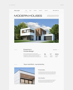 the homepage for modern houses