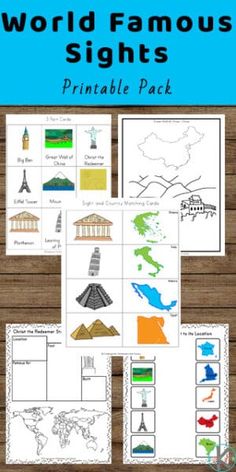 the world famous sights printable pack