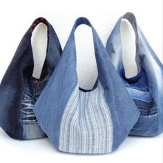 Large Hobo Bag Bag From Old Jeans, Handbag Sewing, Shoulder Bag Diy, Slouchy Hobo Bag, Denim Bag Patterns, Denim Bag Diy, Handbag Sewing Patterns, Large Hobo Bag, Denim Bags