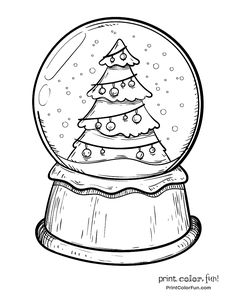 a snow globe with a christmas tree inside