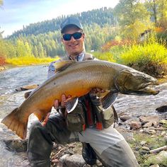 a man holding a large fish in his hands