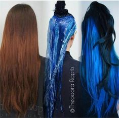 Perimeter Hair Color, Color Full Hair, Storm Hair, Blue Hair Ideas, My Boundaries, Stratford Ontario, Blue Ombre Hair, Peekaboo Hair, The Oracle