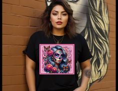 Chicana T-shirt, Latina gift, Latina Shirt, Chicana gifts, Cute Chicana Shirt, Spanish Shirt, Mexican shirt, Madre shirt by LaPazArtDesigns on Etsy Casual Tops With Custom Artwork As Gift, Casual Tops With Custom Artwork For Gift, Graphic Tee Shirt As Gift, Cotton Graphic Tee Shirt As Gift, Black Graphic Print T-shirt As Gift, Black Graphic Print T-shirt As A Gift, Cotton T-shirt With Screen Print As Gift, Cotton T-shirt With Screen Print For Gift, Cotton Shirt As A Gift