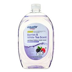 Equate Berries and White Tea Scented Antibacterial Liquid Hand Soap has a refreshing scent that leaves your hands clean and smelling great. Our liquid hand soap moisturizes while leaves your hands smelling fresh and helping to kill harmful germs, making it perfect for the entire family. This soap is made without the use of harmful ingredients including paraben, triclosan, phthalate, and formaldehyde donor. It comes in a 50-ounce bottle, perfect for refilling dispensers at your kitchen or bathroo Soap Berries, Benzalkonium Chloride, Outdoor Food, Liquid Hand Soap, Smell Fresh, Milk And Honey, Clean Hands, White Tea, Soap Making