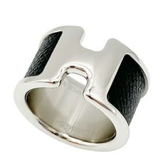 Used Hermes Olympe Gm Ring H Black S Size #12 Men's Women's (Sku: Gzl14hac) === General === Brand : Hermes === Design === Type : Band Ring Gender : Men,Women Color : Black, Silver Material : Leather, Metal === Size === Other Size : 12 === Included Items === Accessories : Box, Dust Bag Accessories Notice : Before Purchasing, Please Refer To The Images Of The Accessories Included With The Item. === Condition === Condition : Opened (Never Used) Ranking : Rank Ns Never Used / Display Item Seller Ran Black Hermes Bracelet, Hermes Ring Silver, Hermes Jewelry, 12th Man, Woman Colour, Men And Women, Size 12, Luxury Branding, Band Rings