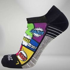 Pop Art Socks (No Show) Comfortable No-show Sports Socks, No-show Sports Socks, Pop Socks, Funny Pattern Socks, Art Socks, Comfortable Multicolor Non-slip Socks, Running Socks, Pop Art Print, Limited Edition Prints