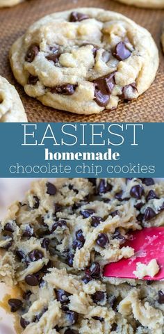 the best homemade chocolate chip cookies recipe is easy to make and delicious enough for breakfast