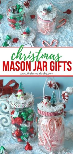 christmas mason jar gifts with text overlay