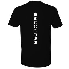 Moon Phases | Phases of the Moon | Unisex Tee This funny moon phases tee is great when you don't feel like taking the blame! #notmyfault This design is also availale on the following items: Sweatshirt: https://www.etsy.com/listing/652146195 Hoodie: https://www.etsy.com/listing/652215637 Beanie: https://www.etsy.com/listing/638617881 Tee: https://www.etsy.com/listing/624787802 ♦ FEATURES ♦ ✔ Unisex sizes ✔ Premium 4.3 oz super soft ✔ Unisex sizes ✔ 100% combed ringspun cotton ✔ Pre-laundered for Black Moon Print Graphic Tee, Black Graphic Tee With Moon Print, Black Short Sleeve Shirt With Moon Print, Black Cotton Shirt With Moon Print, Black Short Sleeve T-shirt With Moon Print, Black Cotton T-shirt With Moon Print, Phases Of The Moon, Good Vibes Only, Moon Phases