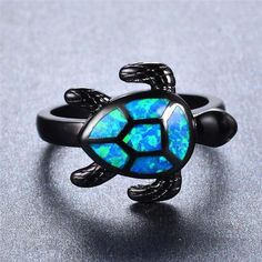 Blue Fire Opal Turtle Ring Crystal Horn, Black Hills Gold Jewelry, Horn Pendant Necklace, Black Hills Gold, Wedding Rings Vintage