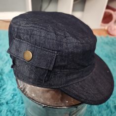 Nwot Denim/Chambray Look Army Style Hat. Back Is Velcro Adjustable. Lightweight One Side Has Cute Pocket Detail. No Brand Green Winter Hat, Yellow Beanie, Army Style, Clothing Aesthetic, Festival Hat, Cute Hat, Wide Brim Fedora, Brand Accessories, Fall 24