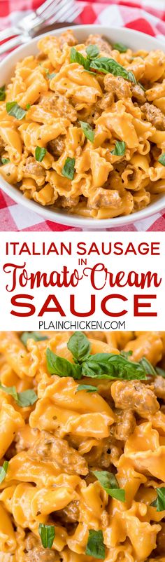 this italian sausage and tomato cream sauce is so good it's easy to make