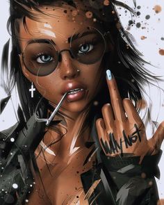 App Hack, Black Art Painting, Digital Portrait Art, Dope Cartoon Art, Comic Art Girls, Black Love Art, Black Art Pictures, Dope Art