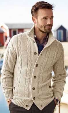 Men Knitted Sweater, Windproof Jacket, Collar Cardigan, Mens Cardigan, Clothing Inspiration, Collar Sweater, Running Shirts, Men's Knit, Casual Coat