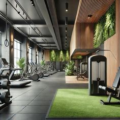 Gym Wallpaper Design, Futuristic Gym Interior, Fitness Centre Interior Design, Gym Warehouse Design, Gym Luxury Interior, Fitness Club Interior Design, Cool Gym Interior, Gym Club Design Interiors, Industrial Design Gym