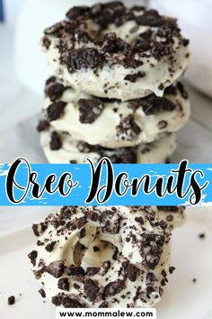 oreo donuts Donut Recipe Without Yeast, Baked Donuts Easy, Oreo Donuts, Oreo Birthday Cake, Easy Donut Recipe, Donut Toppings, Easy Donuts, Crushed Oreos, Homemade Donuts