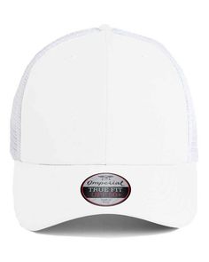 The Original Sport Mesh Cap - WHITE/ WHITE - ADJUSTABLE | Imperial The Original Sport Mesh Cap in White/White Size Adjustable | Polyester Cheap White Mesh Baseball Cap, Hats Baseball Caps, Hats Baseball, Cap White, Mesh Cap, Woven Label, Profile Design, Cap Design, Performance Fabric