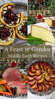 Step into the world of Middle Earth with our Feast in Gondor! Indulge in a culinary journey inspired by Tolkien's Kingdom of Men with recipes from our Gondor cookbook. With ingredients and dishes that evoke the warm Mediterranean climate and majestic cities, this feast will transport you to the Great Hall of Feasts of Minas Tirith. Get your copy of A Feast in Gondor the cookbook and bring the flavours of Middle Earth to your own table! Middle Earth Food, Elvish Food, Lotr Feast, Lotr Recipes, Hobbit Meals, Lotr Party, Hobbit Food