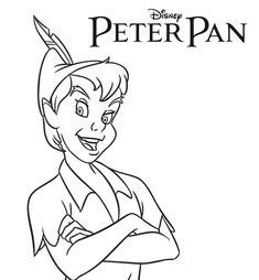 peter pan from peter pan coloring page