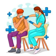 a man getting his teeth checked by a woman who is sitting on a chair with blue gloves