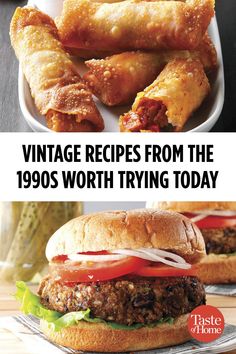 the cover of vintage recipes from the 1990s's worth trying to eat them today