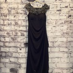 Black Long Evening Gown 24048 * Items Over 5 Pounds Will Be Extra For Shipping Xscape Dresses, Mother Of The Bride Dresses, Size 12, Mother Of The Bride, Colorful Dresses, Wedding Dresses, Womens Dresses, Women Shopping, Black