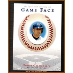 a baseball card with the name game face on it