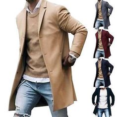 Winter Trench, Fashion Outerwear, Men's Trench Coat, Winter Trench Coat, Peacoat Jacket, Trench Coat Men, Mens Winter, Long Trench Coat, Mens Fashion Fall