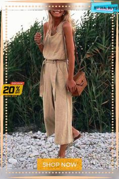 Sleeveless V Neck Casual Straps Jumpsuit Rompers Sleeveless Beige Jumpsuits And Rompers For Summer, Chic Sleeveless Jumpsuits For Beach Season, Chic Sleeveless Jumpsuits And Rompers For Beach Season, Sleeveless Beach Jumpsuits And Rompers, Beige Summer Overalls Jumpsuit, Beige Overall Jumpsuits And Rompers For Summer, Beige Summer Overalls And Jumpsuits, Beige Sleeveless Jumpsuits And Rompers For Vacation, Straps Jumpsuit