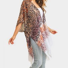 Size : 35" X 35" Material : 100% Polyester Cover Up Kimono, Bling Necklace, Loop Earrings, Leopard Pattern, Amazing Jewelry, Beautiful Necklaces, Lowest Price, Clip On Earrings, Cover Up