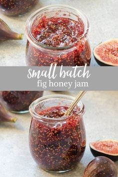 small batch fig honey jam in a glass jar