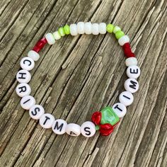 Spice up a Christmas celebration with this beaded bracelet. It can be customized with different letter beads and charms. You do you boo! Necklace can be made with elastic string or flexible wire with lobster or toggle clasps. ❗️Be sure to know your wrist size before placing an order❗️ Let me know if you have any questions! 💕 Themed White Beaded Bracelets Gift, Themed White Beaded Bracelets For Gift, Novelty White Stretch Bracelet As Gift, Adjustable White Themed Stretch Bracelet, White Beaded Bracelets With Letter Beads For Christmas, You Do You Boo, Heishi Bracelets, Taylor Swift Bracelets, Swift Bracelets